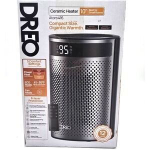 DREO‎ 1500W Space Heater Tower PTC Ceramic Thermostat Remote Timer ECO Indoor